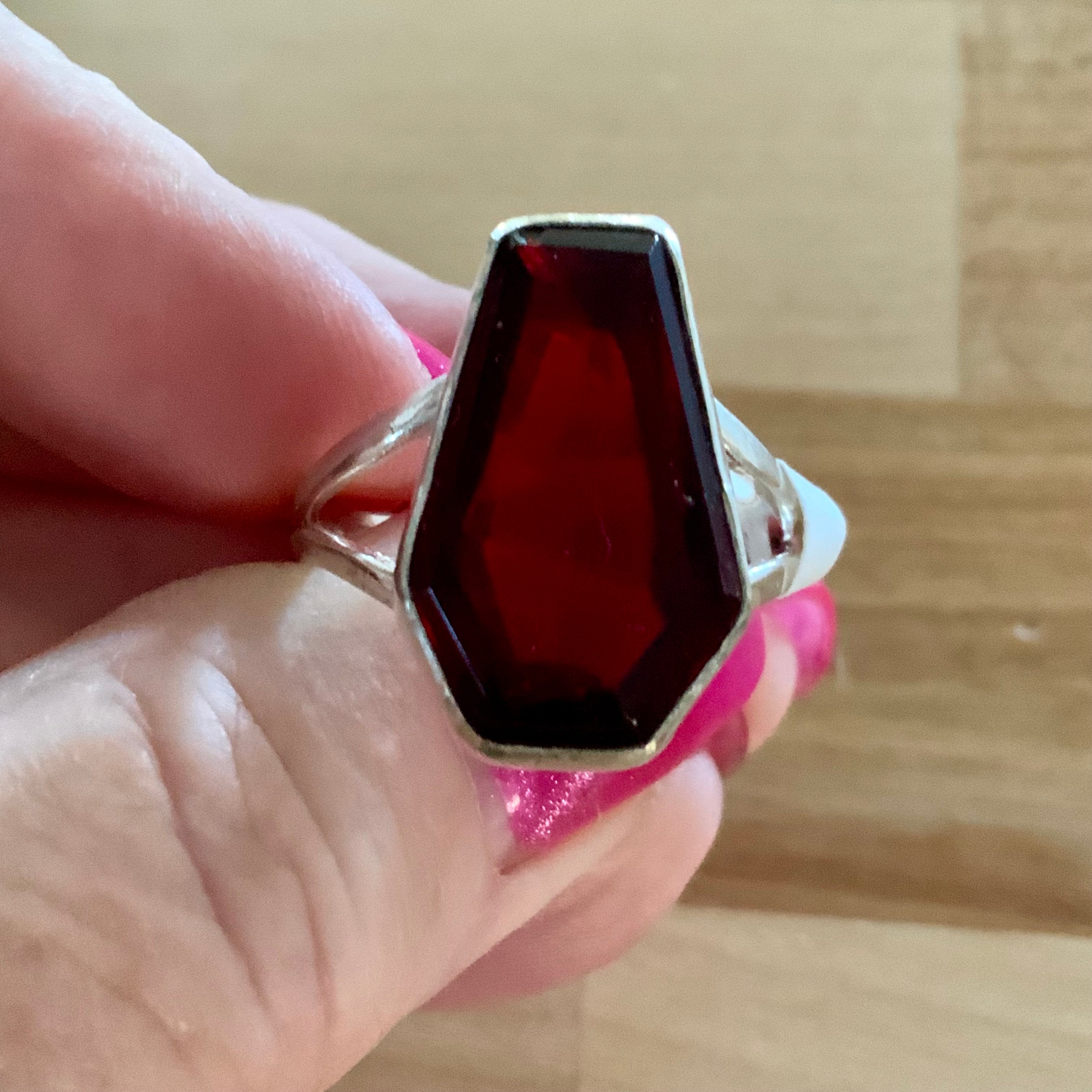 Red Onyx Solid 925 Sterling Silver 10.5
