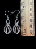 Filigree Solid 925 Sterling Silver Necklace Earrings Set