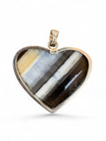 Owyhee Opal Heart Solid 925 Sterling Silver Pendant