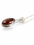 Baltic Amber Solid 925 Sterling Silver Pendant Necklace 16”