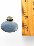 Owyhee Opal & Moonstone Solid 925 Sterling Silver Pendant