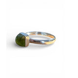 Peridot Solid 925 Sterling Silver Ring 8.5