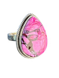 Kingman Cherry Blossom Dahlia Solid 925 Sterling Silver Ring 6