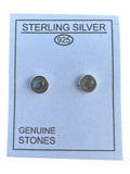 Labradorite Solid 925 Sterling Silver stud Earrings