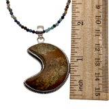 MOON Picture Jasper Solid 925 Sterling Silver Pendant Necklace