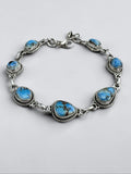Golden Hills Turquoise Solid 925 Sterling Silver Bracelet