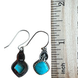 Kingman Turquoise Solid 925 Sterling Silver Earrings