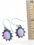 Pink Queen Conch Solid 925 Sterling Silver Earrings