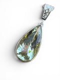 Green Amethyst Prasiolite Solid 925 Sterling Silver Pendant with 17” Chain