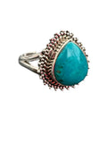 Kingman Turquoise Solid 925 Sterling Silver Ring 6