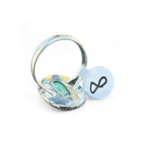 Kingman Green Mojave Turquoise Solid 925 Sterling Silver Ring 8