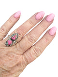 Kingman Cotton Candy Turquoise Solid 925 Sterling Silver Ring 6.5