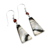 Prairie Agate Solid 925 Sterling Silver Earrings