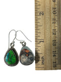 Kingman Peacock Dahlia Solid 925 Sterling Silver Earrings