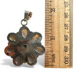 FLOWER Rainbow Moonstone Solid 925 Sterling Silver Pendant