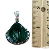Seraphanite Solid 925 Sterling Silver Pendant