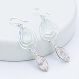 Rose Quartz Solid 925 Sterling Silver Earrings