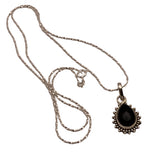 Black Onyx Solid 925 Sterling Silver Necklace
