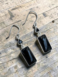 Black Onyx Solid 925 Sterling Silver Earrings