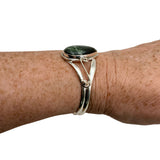 Seraphanite Solid 925 Sterling Silver Cuff Bracelet