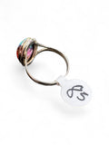 Kingman Pink Dahlia Turquoise Solid 925 Sterling Silver Ring 8.5