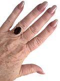 Smoky Topaz Solid 925 Sterling Silver Ring 7