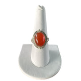 Carnelian Solid 925 Sterling Silver Ring 9