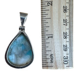 Caribbean Larimar Solid 925 Sterling Silver Pendant