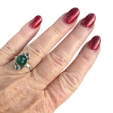 Green Onyx Solid 925 Sterling Silver Ring 7.5