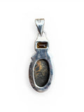 Yellowjacket Jasper & Citrine Solid 925 Sterling Silver Pendant