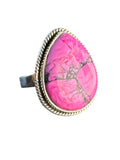 Kingman Cherry Blossom Dahlia Solid 925 Sterling Silver Ring 7