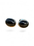 Black Onyx Solid 925 Sterling Silver stud Earrings