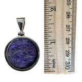 Charoite Solid 925 Sterling Silver Pendant