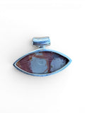 Noreena Jasper & Garnet Solid 925 Sterling Silver Pendant