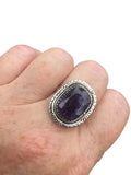 Blue Sapphire Solid 925 Sterling Silver Ring 9.5