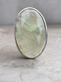 Prehnite Solid 925 Sterling Silver Ring 8.5