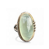 Prehnite Solid 925 Sterling Silver Ring 10