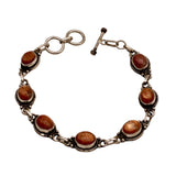 Sunstone Solid 925 Sterling Silver Bracelet