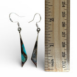 Turquoise inlay Solid 925 Sterling Silver Earrings
