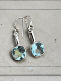 Swiss Blue Topaz Solid 925 Sterling Silver Earrings