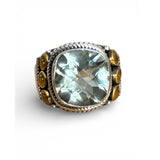 Green Amethyst Prasiolite Solid 925 Sterling Silver Ring 9