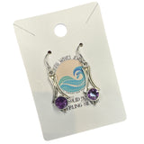 African Amethyst Solid 925 Sterling Silver Earrings