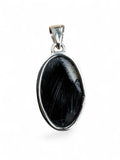 Bulls Eye Crown of Silver Psilomelane Solid 925 Sterling Silver Pendant