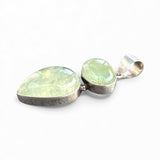 Prehnite Solid 925 Sterling Silver Pendant