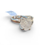 Huge Herkimer Diamond Solid 925 Sterling Silver Ring ADJ