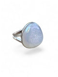 Angel Aura Druzy Solid 925 Sterling Silver Ring 9