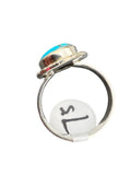 Kingman Turquoise Solid 925 Sterling Silver Ring 7.5