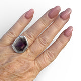 RARE Trapiche Amethyst Solid 925 Sterling Silver Ring 6.5