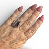 RARE Trapiche Amethyst Solid 925 Sterling Silver Ring 8