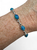 Paraiba Blue Opal Solid 925 Sterling Silver Bracelet